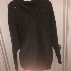 Vintage St Martins enlarge Charcoal Wool Blend Sweater- 70 percent wool- used